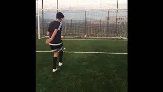 trick shot with a tennis ball and a football goal post | CONTENTbible