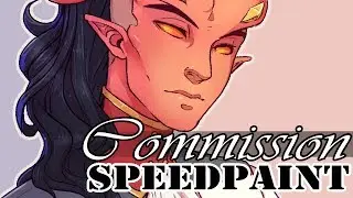 Commission Speedpaint [#7] [D&D Tiefling OC]