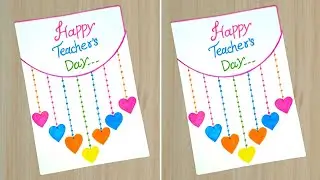 Teacher's Day Greeting Card😍 //White Paper Teachers Day Card //How to Make Teacher's Day Card Easy
