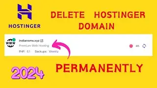 Delete Domain From Hostinger 2024 ( होस्टिंगर से डोमेन कैसे डिलीट करे )