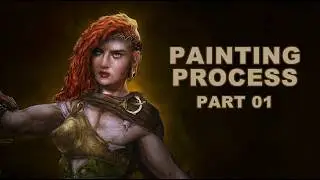 Painting my Gaelic Souls-like Main Character | Colourising | First Pass |