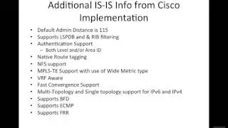 IS IS Overview and Demonstration  Part 3
