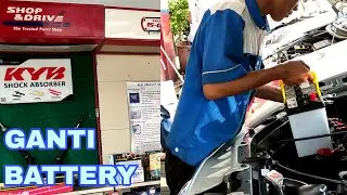 Ganti aki mobil di shop and drive
