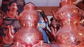 Two-storey teapots Cezve Copper cookware SAMOVARS, Türkiye