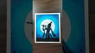 Krishna Janmashtami drawing 💙 oil pastel drawing easy #shorts