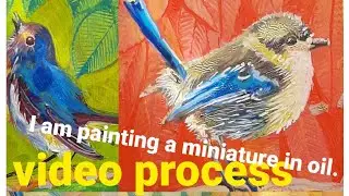 I am painting a miniature in oil.video process