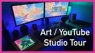 DIGITAL ART STUDIO TOUR 2021! YOUTUBE / STREAMING workspace
