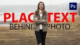 How to place text behind an object or image in adobe Photoshop | Shorts