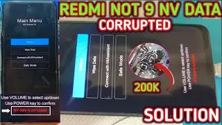 Redmi note 9 (Merlin) nv data is corrupted fix || 200K REGISTER REPLACE