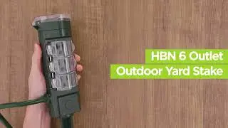 HBN 6 Outlet Outdoor Yard Stake (ON/OFF Switch)