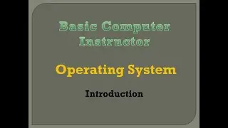 1. Operating System: Introduction PDF Notes available in description