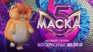 Заставка рекламы с анонсом шоу "Маска" (НТВ, 2024) Кот