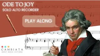 Ode to Joy - Solo Alto recorder (Play Along)