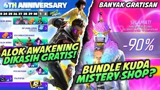 MISTERY SHOP EVENT ULANG TAHUN FREE FIRE KE 6? ALOK AWAKENING RILIS