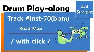 Drum Play-along ( Drumless ) / #Inst 70bpm / with click /