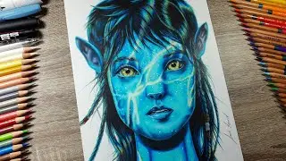 Drawing realistic Kiri from Avatar 2: The Way of Water. / Рисуем Кири из «Аватар: Путь воды».