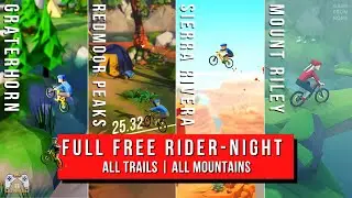 LONELY MOUNTAINS: DOWNHILL - All FREE RIDER NIGHT Trails | All Mountains/Trails (PS5)