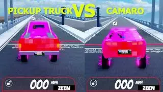 Pickup Truck VS Camaro Which one Is Slower Roblox Jailbreak Speed Test