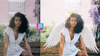 How to add angel wings | Angel halo | How to edit photo on mobile PicsArt app