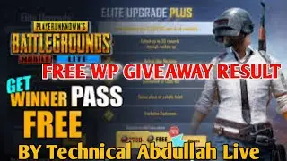 PUBG MOBILE LITE FREE WINNER GIVEAWAY RESULT 🥰BY Technical Abdullah Live ❤️