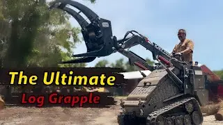 Titan Attachments 26" Log Grapple on KRT ST900HD Mini Skid Steer