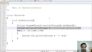 JAVA | PRACTICAL | Threads | Thread   Synchronization Example 1