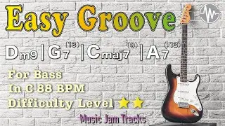 Easy Groove Jam for【Bass】C Major BPM88 | No Bass Backing Track