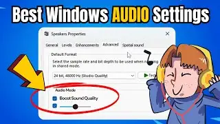 Best Windows AUDIO Settings for Quality Sound & GAMING (Boost & Bass)