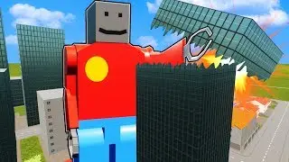 We Saved Lego City from BobZilla using Tanks in Brick Rigs