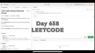 Day 658: LeetCode Problem 1221.  Split a String in Balanced Strings - Swift