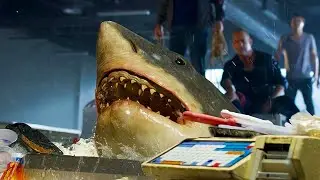 A Tsunami Traps Some People In A Submerged Store As They Are Hunted By A Pack Of Killer Sharks