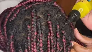 ASMR scratch with a fork and oil your scalp #asmr #braids
