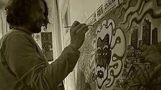 Pedro MC Feijao painting to PPV - Projeto Preto Veio