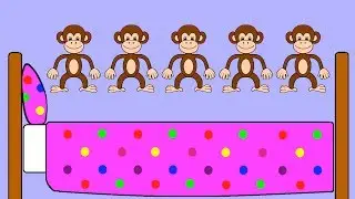 Five Little Monkeys | COUNTING SONG | Nursery Rhyme | @rainbowrabbitsongs | #rainbowrabbitsongs