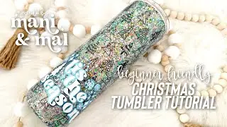 Christmas Tumbler Tutorial with Clear Patterned Vinyl | Beginner Friendly!