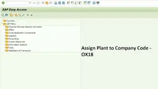 Video7  || How to assign plant with company code