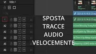 Spostare le tracce audio velocemente - Davinci Resolve