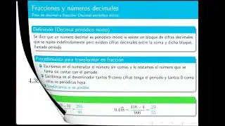 Números racionales #25: Paso de decimal a fracción. Decimal periódico mixto