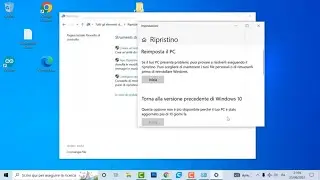 Ripristino windows 10 a una data precedente - Tutorial PC Ita