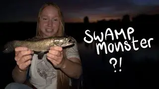 NIGHT FISHING ALONE IN BRAZIL: Girl catching swamp monsters in the dark