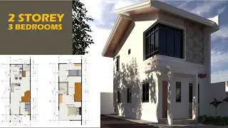 SMALL 2 STOREY MODERN HOUSE DESIGN IDEA | 3 BEDROOMS | 2 T&B | SIMPLE HOUSE DESIGN