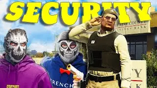 Security Guard vs Bank Robbers: Epic Showdown in GTA 5 RP