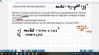 exponentiele formule gebruiken