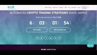 Kryll.io Automated Crypto trading strategies made simple Token sale will start on Feb 7, 2018