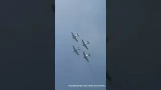 4 Warbirds Fly Over My House! #shorts