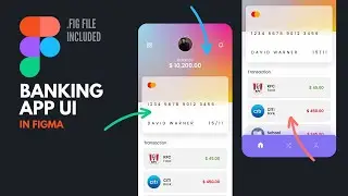 Banking App UI in Figma Tutorial #figma