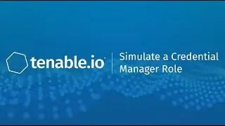 Simulate Credential Manager Role in Tenable.io