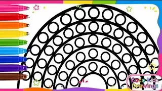 Learn How to Draw  and Color Rainbow Pop It step by step! 🎨🌈 Easy & Fun |🌈Coco Kids Drawings