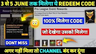 Free Fire Redeem Code 3 June 2021 India Server | Free Fire Redeem Code Today | FF New Redeem Code