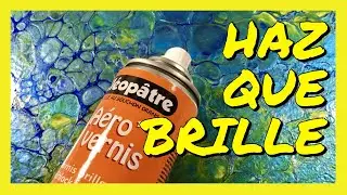 ✨ BARNIZ BRILLANTE (el acabado MÁS FÁCIL para una PINTURA ACRÍLICA FLUIDA)